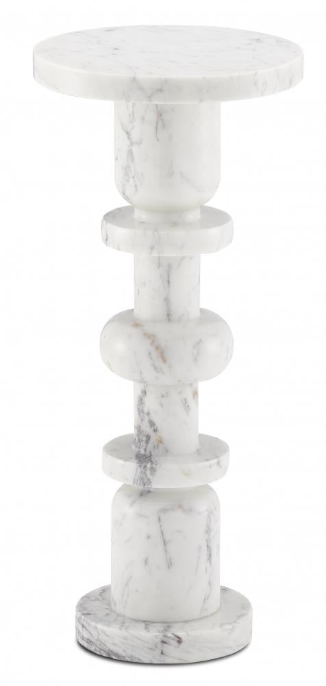 Currey and Company Sasha White Drinks Table Natural