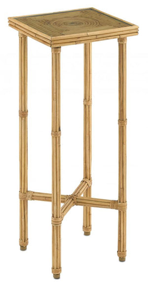 Currey and Company Silang Drinks Table Natural Rattan