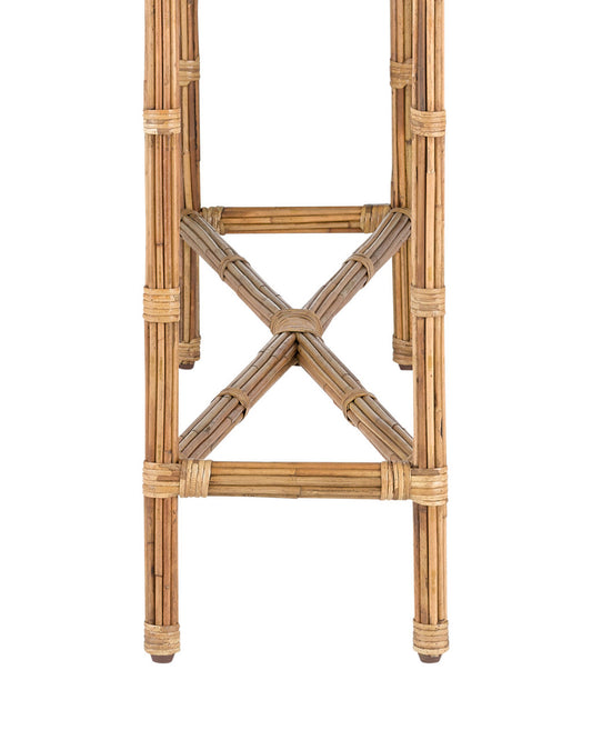 Silang Console Table, Natural Rattan, Clear, 29.75"H, Currey and Company (3000-0174 RQ24)