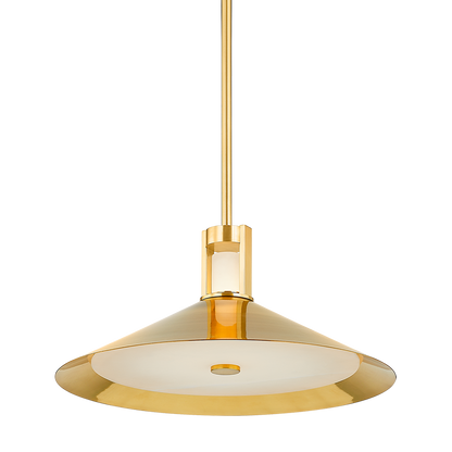 Hudson Valley Clermont 20" 2-Light Pendant Aged Brass