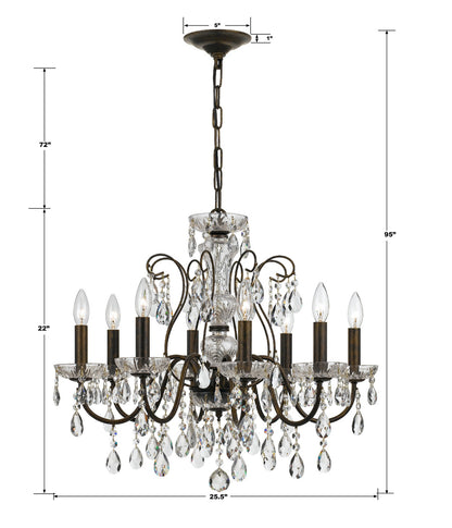 Crystorama Butler Chandelier English Bronze