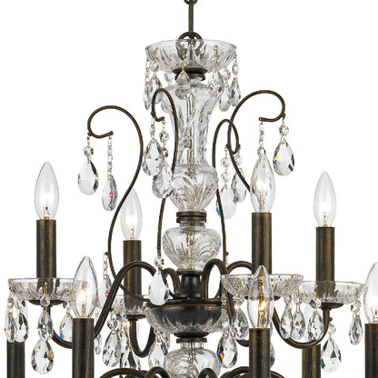 Crystorama Butler Chandelier English Bronze