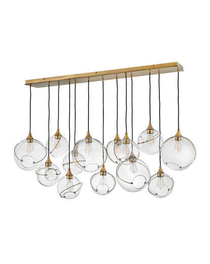 Hinkley Skye Down Chandelier Brass, Heritage Brass