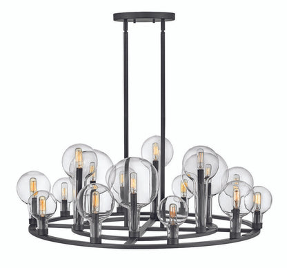 Hinkley Alchemy Ring Chandelier Black, Steel