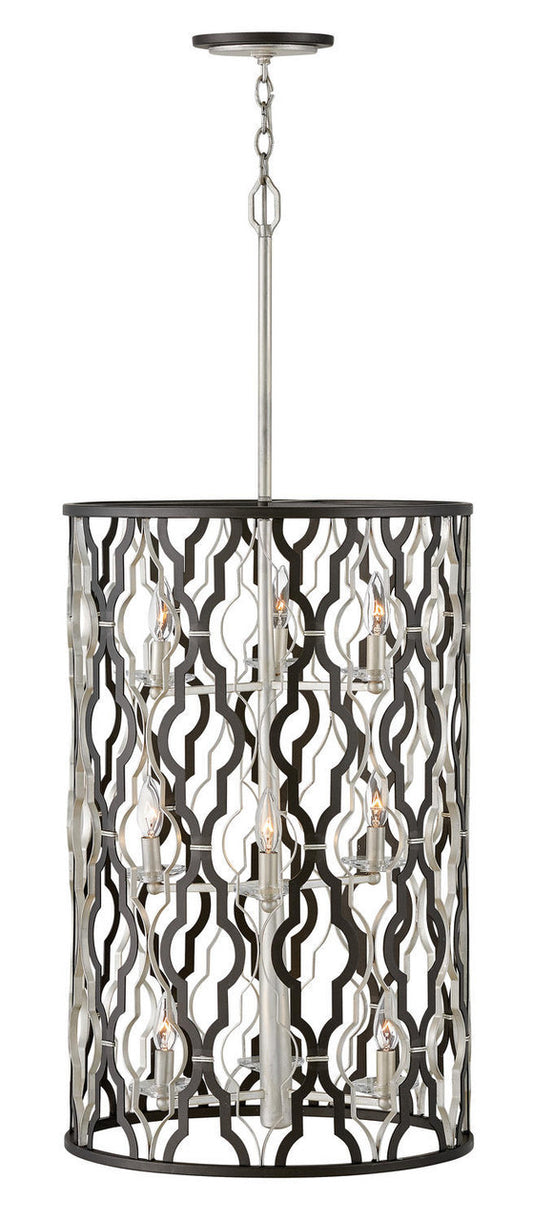 Hinkley Portico Drum Chandelier Metallic Bronze, Glacial