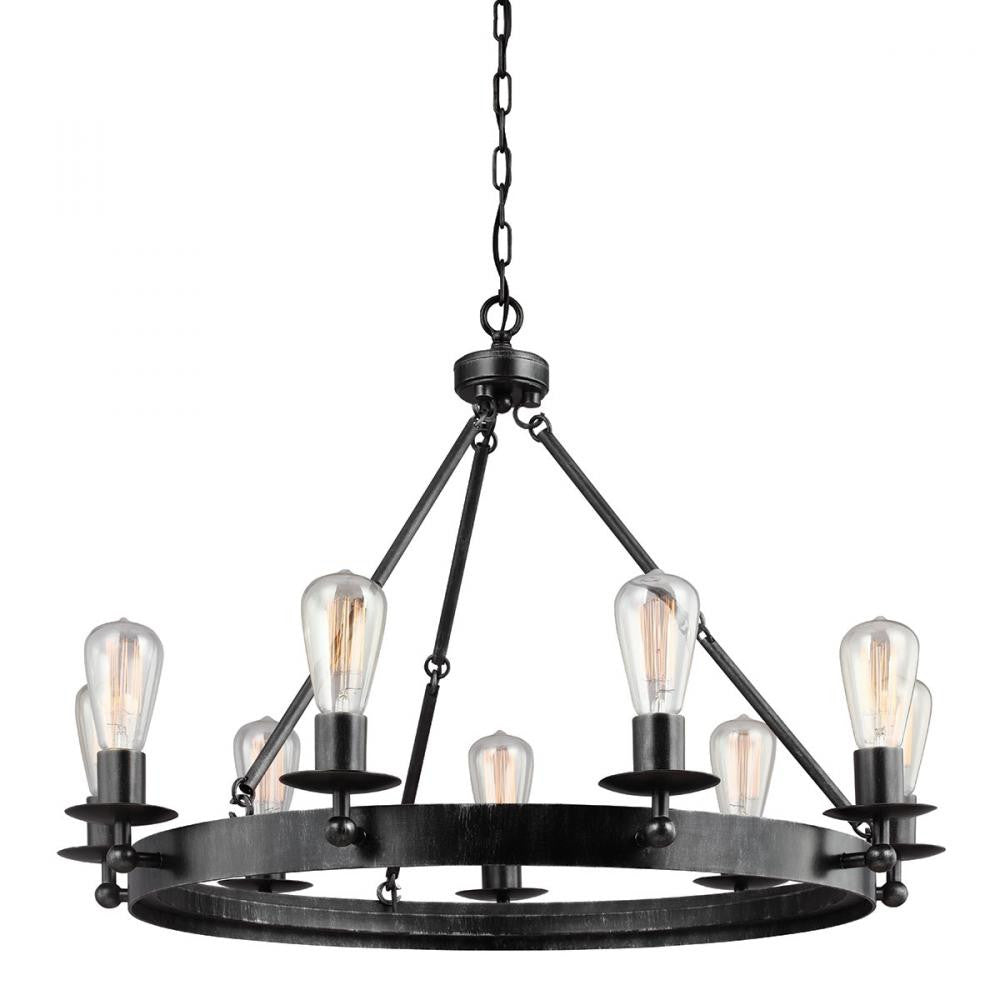 Generation Lighting Ravenwood Manor Nine Light Chandelier Stardust