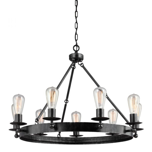 Generation Lighting Ravenwood Manor Nine Light Chandelier Stardust