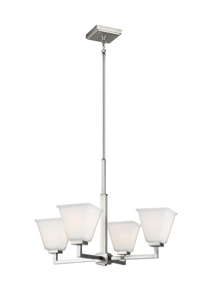 Generation Lighting Ellis Harper Four Light Chandelier Brushed Nickel