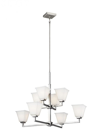 Generation Lighting Ellis Harper Eight Light Chandelier Brushed Nickel