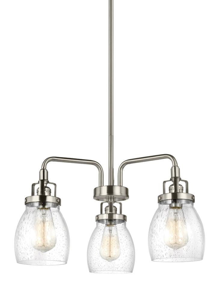 Generation Lighting Belton Three Light Chandelier Brushed Nickel