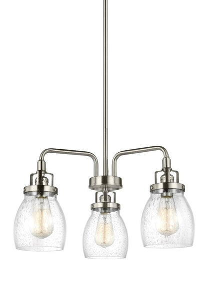 Generation Lighting Belton Three Light Chandelier Brushed Nickel