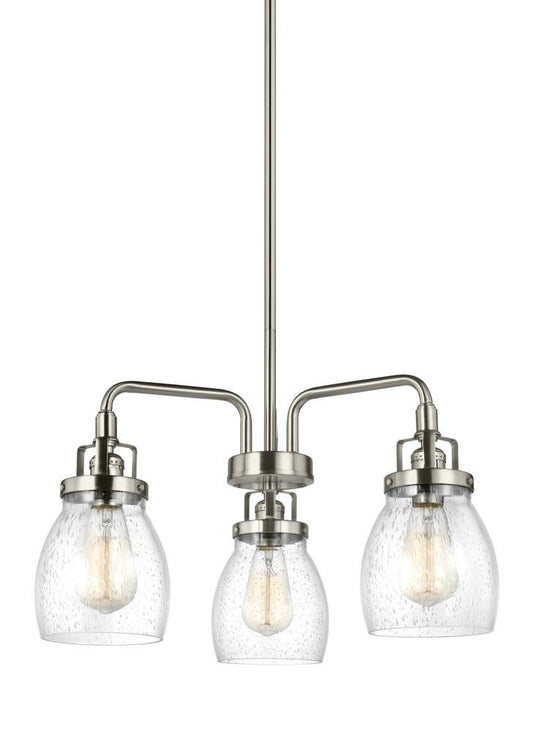 Generation Lighting Belton Three Light Chandelier Brushed Nickel