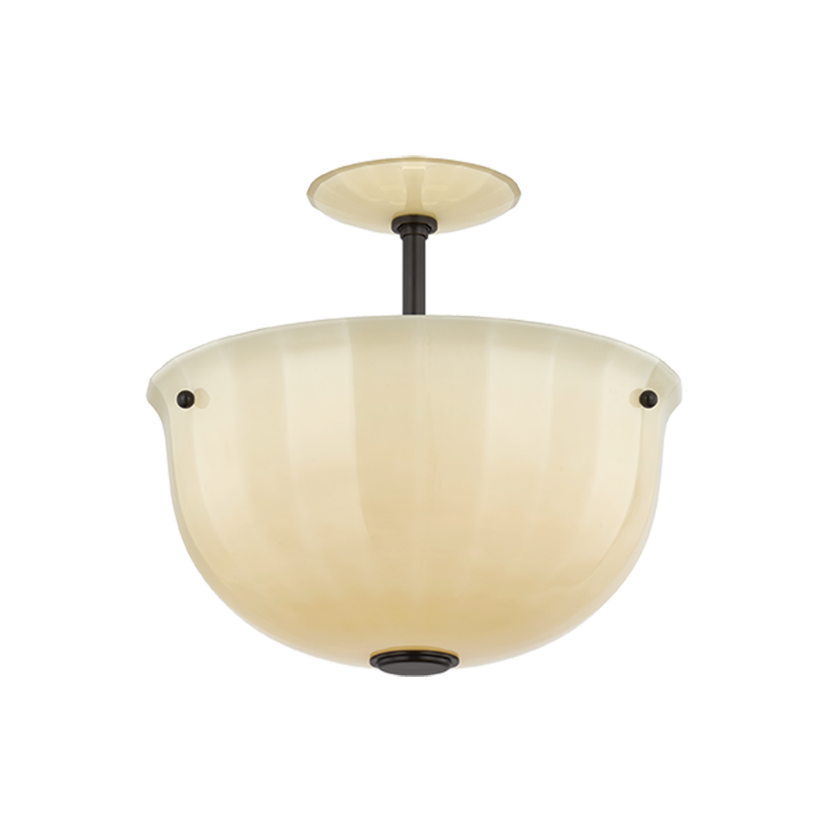 Hudson Valley Nevins Semi-Flush Mount Distressed Bronze