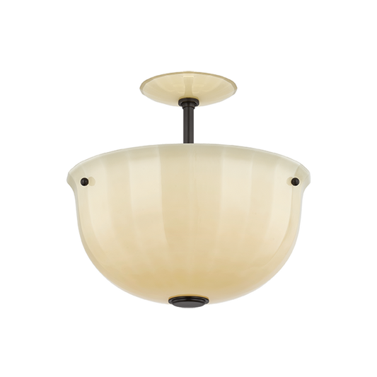Hudson Valley Nevins Semi-Flush Mount Distressed Bronze