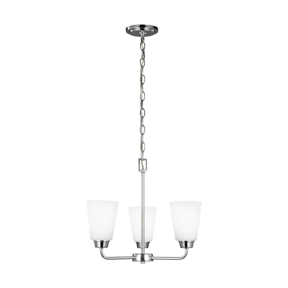 Generation Lighting Kerrville Three Light Chandelier Chrome
