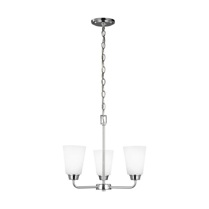 Generation Lighting Kerrville Three Light Chandelier Chrome