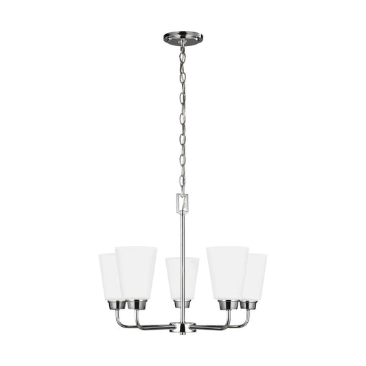 Generation Lighting Kerrville Five Light Chandelier Chrome
