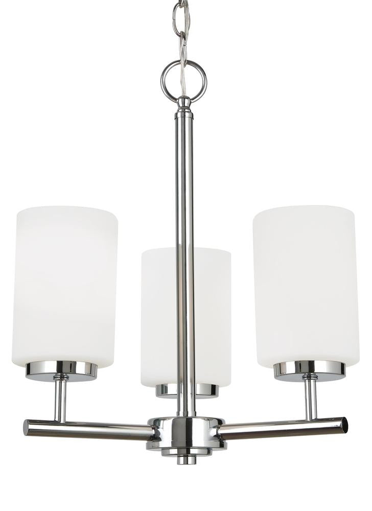 Generation Lighting Oslo Three Light Chandelier Chrome