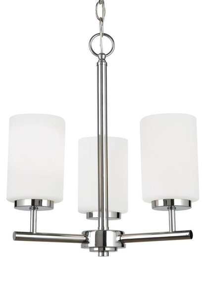 Generation Lighting Oslo Three Light Chandelier Chrome