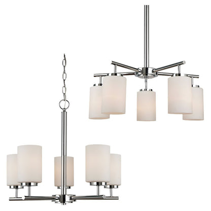 Generation Lighting Oslo Five Light Chandelier Chrome