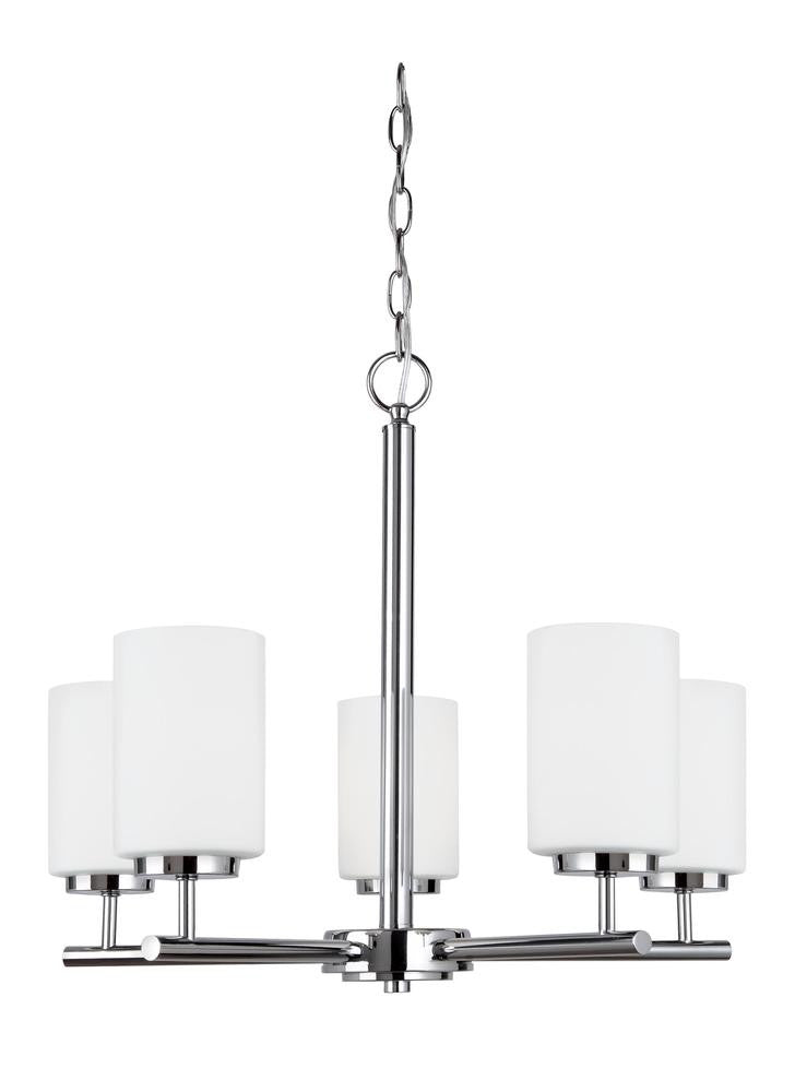 Generation Lighting Oslo Five Light Chandelier Chrome