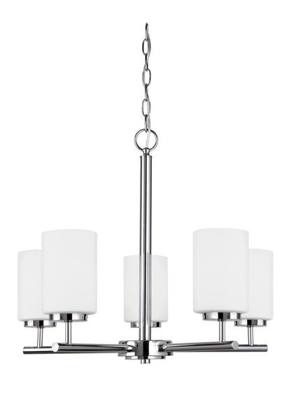 Generation Lighting Oslo Five Light Chandelier Chrome