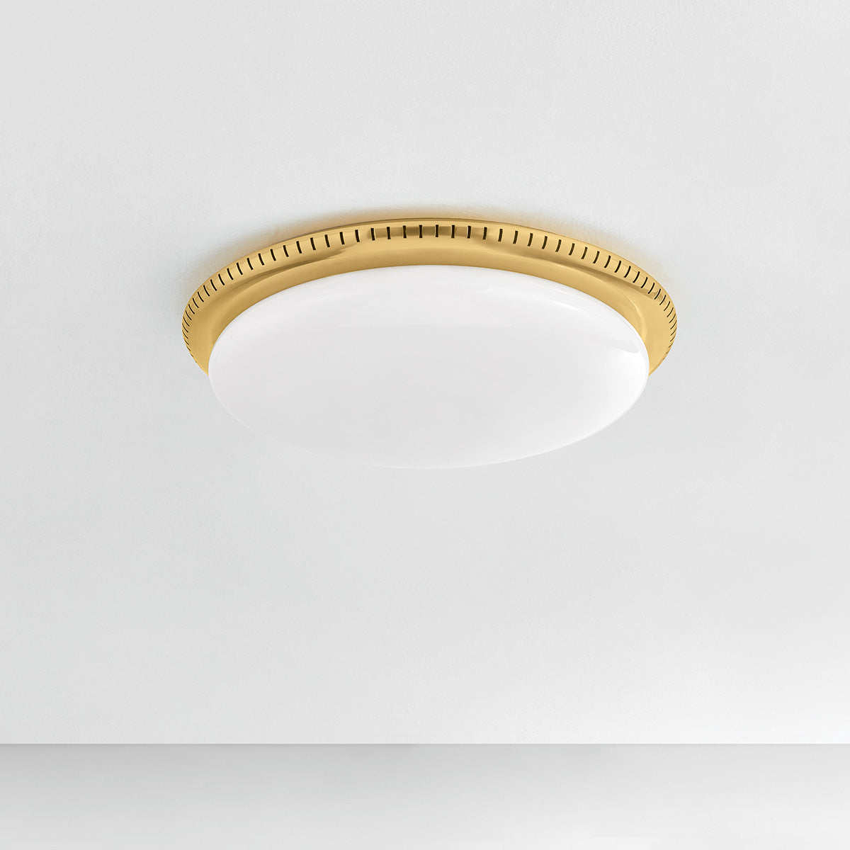 Hudson Valley North Castle 18.25" Flush Mount Aged Brass detail view 1