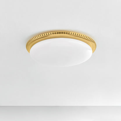 Hudson Valley North Castle 18.25" Flush Mount Aged Brass detail view 1