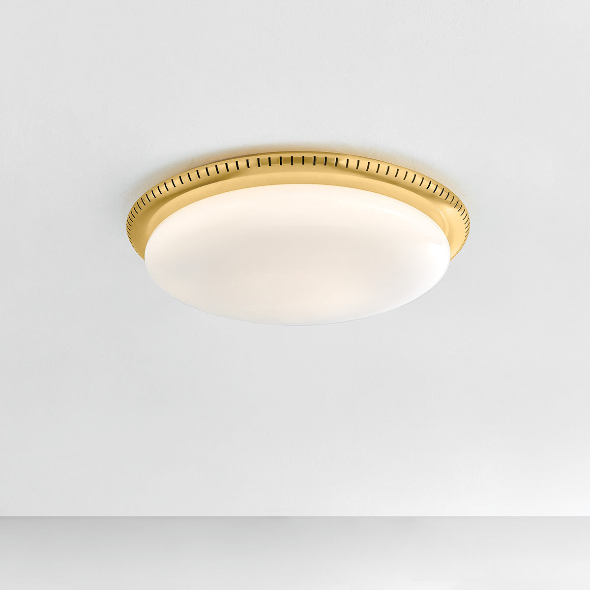 Hudson Valley North Castle 18.25" Flush Mount Aged Brass detail view 2