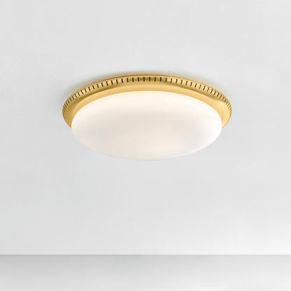 Hudson Valley North Castle 18.25" Flush Mount Aged Brass detail view 2