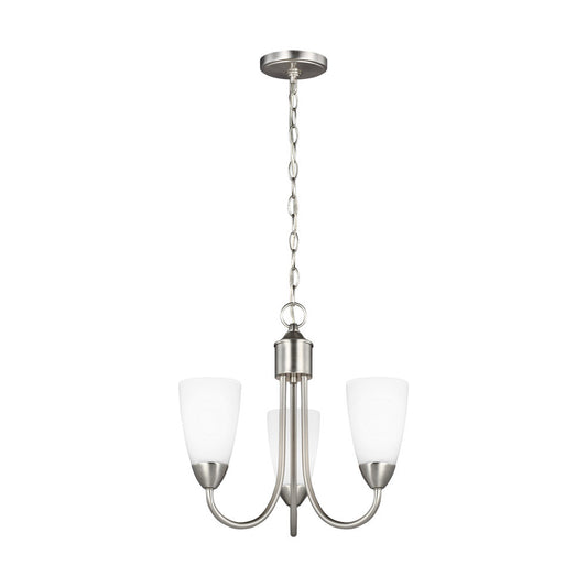Generation Lighting Seville Three Light Chandelier Brushed Nickel