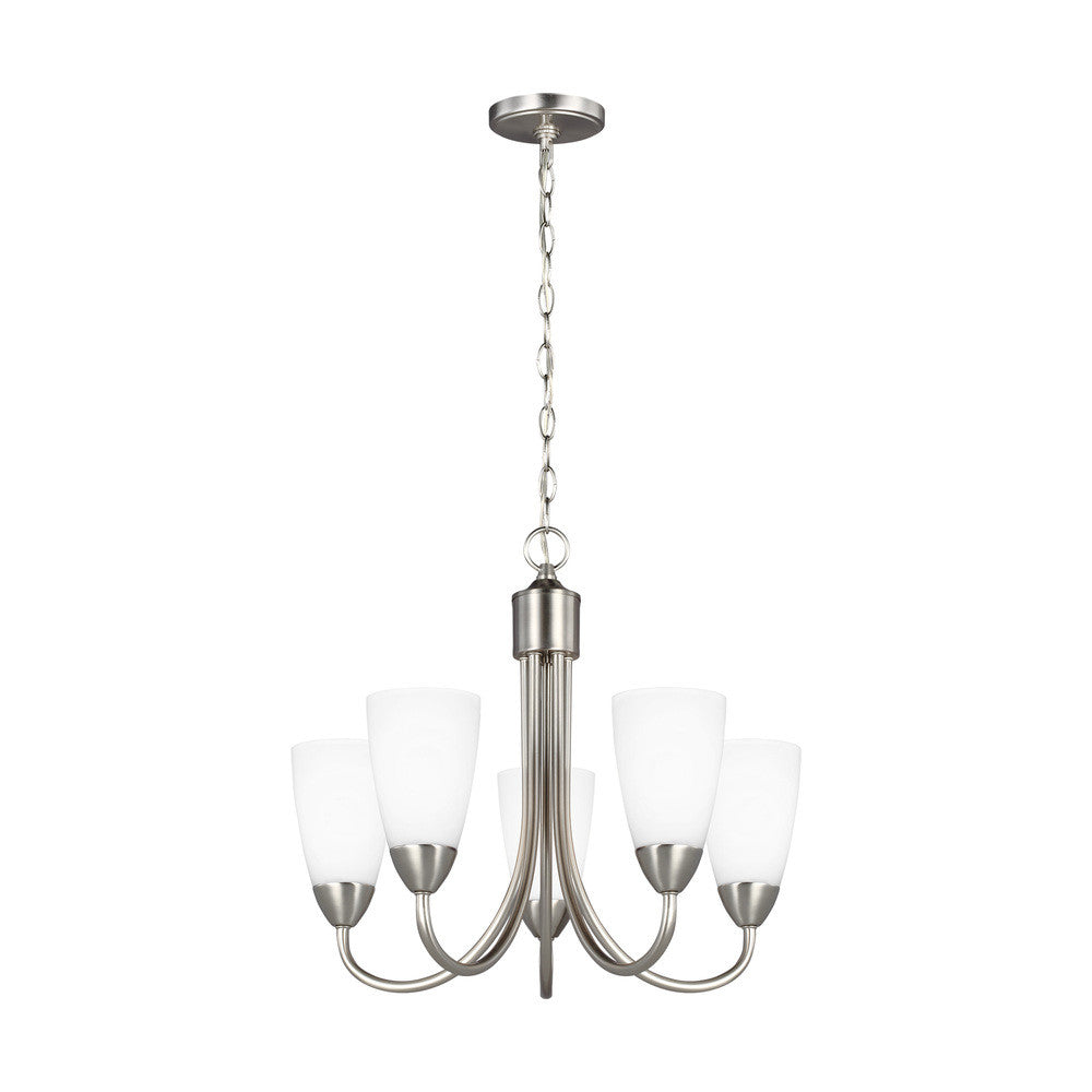 Generation Lighting Seville Five Light Chandelier Brushed Nickel