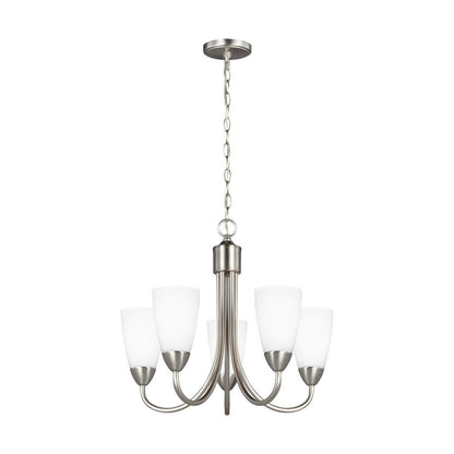Generation Lighting Seville Five Light Chandelier Brushed Nickel