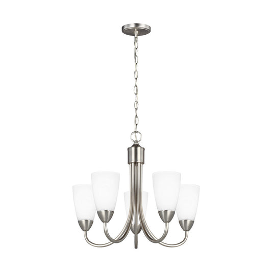Generation Lighting Seville Five Light Chandelier Brushed Nickel