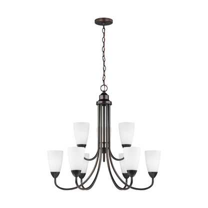Generation Lighting Seville Nine Light Chandelier Bronze