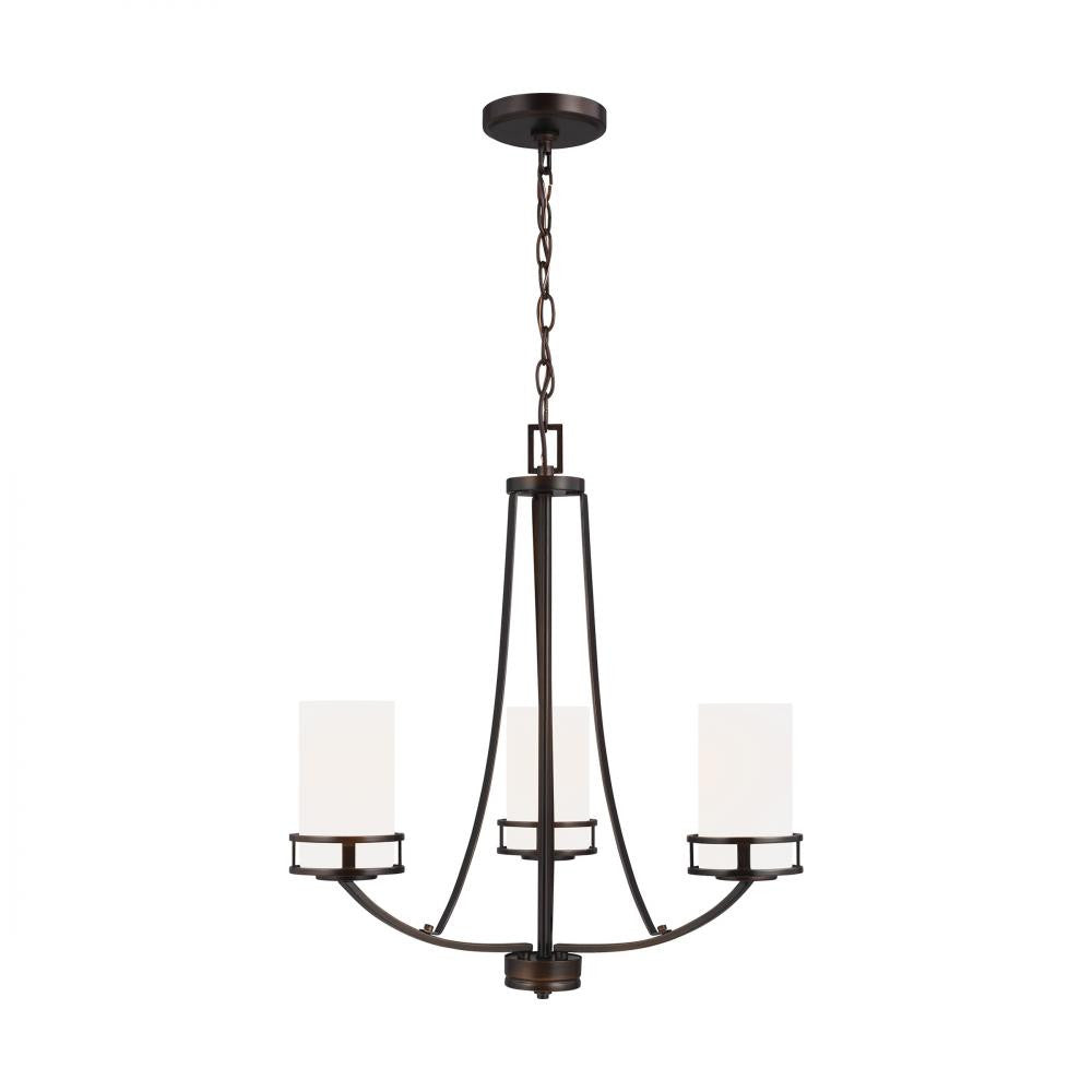 Generation Lighting Robie Three Light Chandelier Burnt Sienna