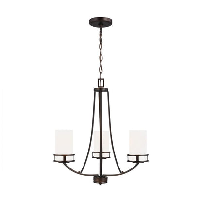 Generation Lighting Robie Three Light Chandelier Burnt Sienna