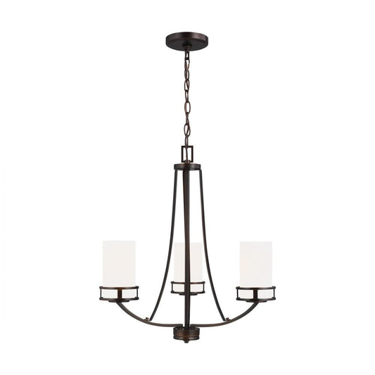 Generation Lighting Robie Three Light Chandelier Burnt Sienna