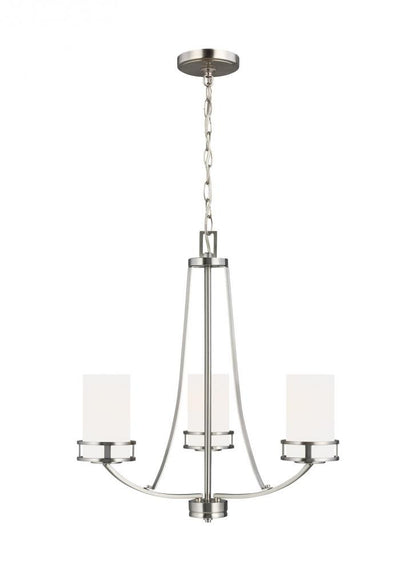 Generation Lighting Robie Three Light Chandelier Brushed Nickel