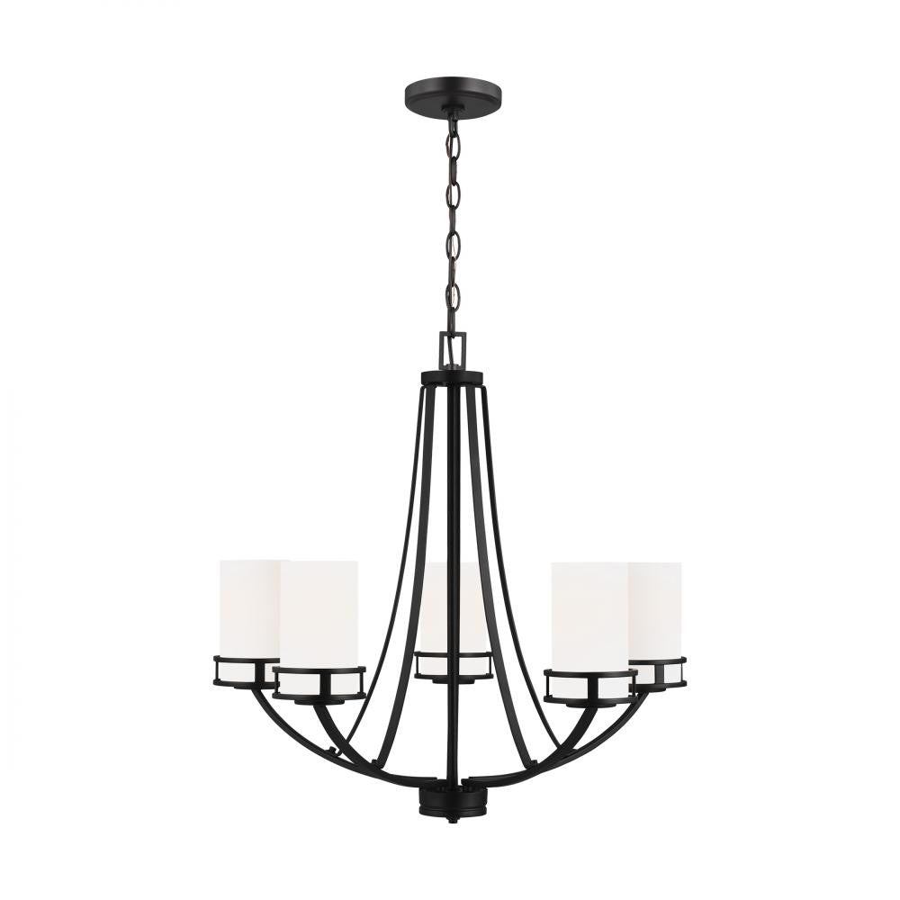 Generation Lighting Robie Five Light Chandelier Midnight Black
