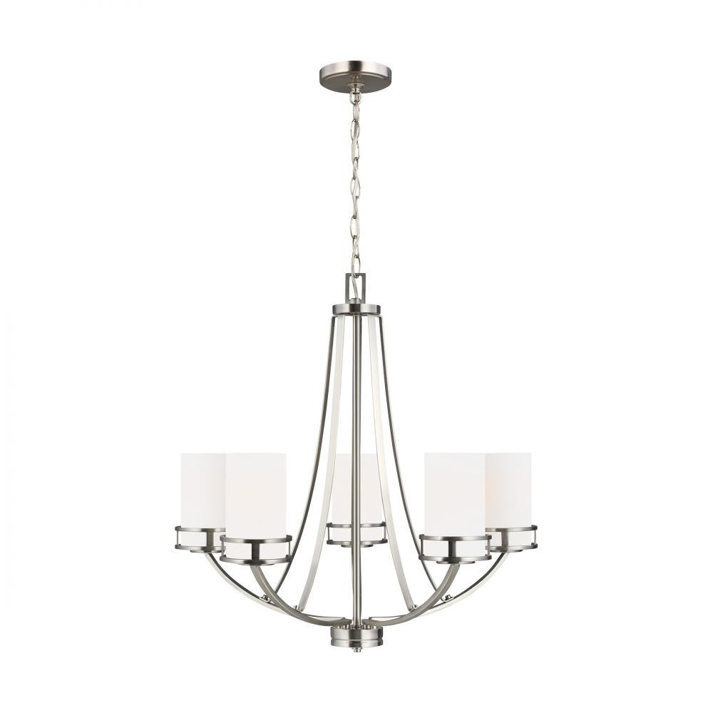 Generation Lighting Robie Five Light Chandelier Brushed Nickel