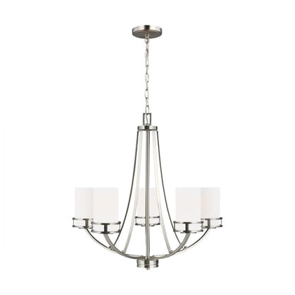 Generation Lighting Robie Five Light Chandelier Brushed Nickel