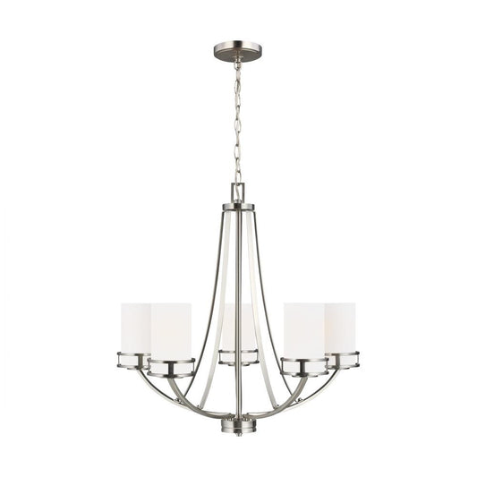 Generation Lighting Robie Five Light Chandelier Brushed Nickel