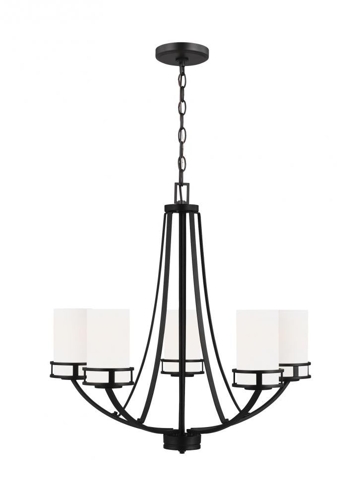 Generation Lighting Robie Five Light Chandelier Midnight Black
