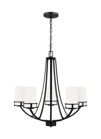 Generation Lighting Robie Five Light Chandelier Midnight Black