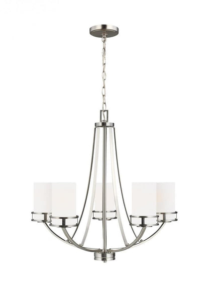 Generation Lighting Robie Five Light Chandelier Brushed Nickel