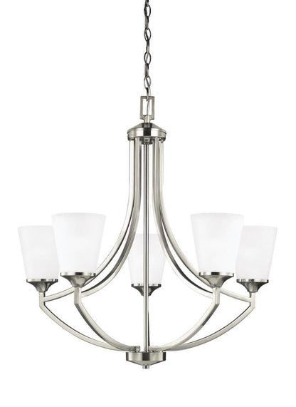Generation Lighting Hanford Five Light Chandelier Brushed Nickel