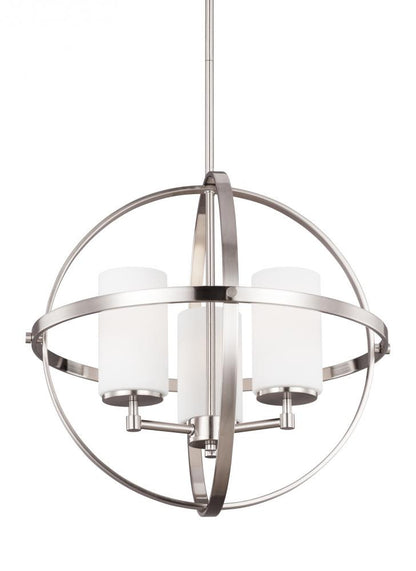 Generation Lighting Alturas Three Light Chandelier Brushed Nickel