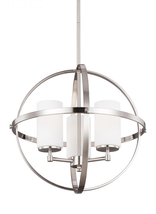 Generation Lighting Alturas Three Light Chandelier Brushed Nickel