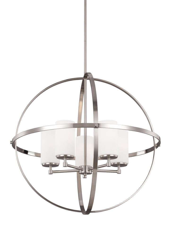 Generation Lighting Alturas Five Light Chandelier Brushed Nickel